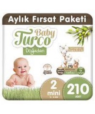 Baby Turco Doğadan 2 Numara Mini 210 Adet
