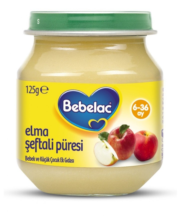 Bebelac Elma Şeftali Püresi 125 gr eczahanemden