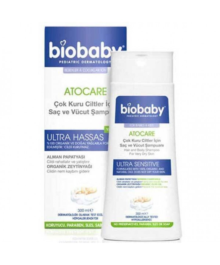 Biobaby Kuru ve Çok Kuru Ciltler İçin Saç ve Vücut Şampuanı 300 ml eczahanemden