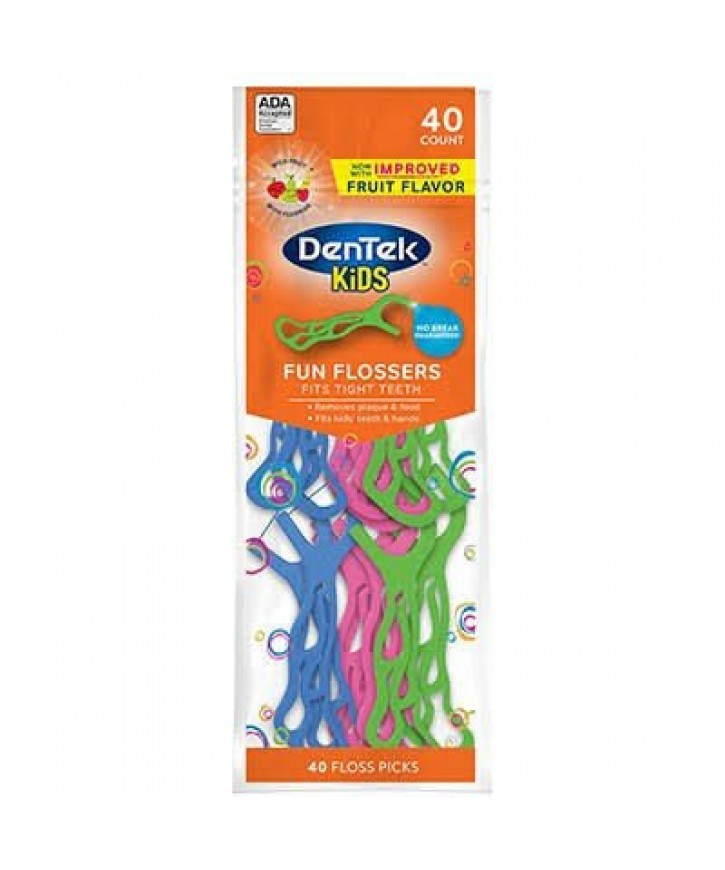 Dentek Kids Çocuk Arayüz Dişipi Floss Stick 40Lı Flouride Meyveli eczahanemden