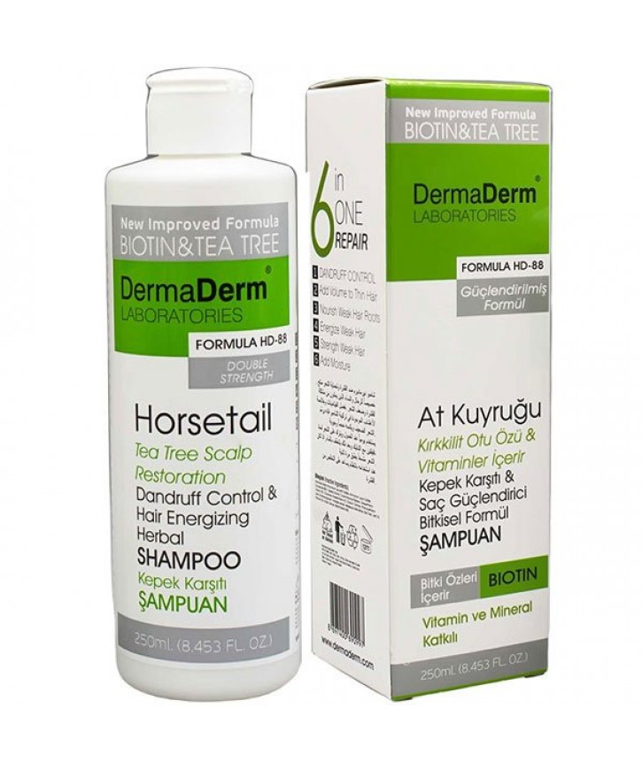 Dermaderm Kepek Ve Saç Dökülmesine Karşı Etkili At Kuyruğu Otu Şampuanı 250 ml eczahanemden