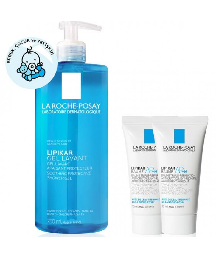 La Roche Posay Lipikar Gel Lavant 750 ML Lipikar Baume AP M 2 15 ML Hediye eczahanemden
