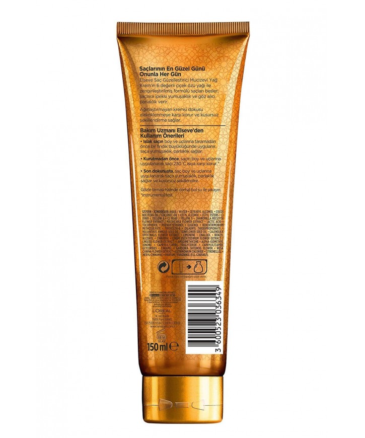 LOréal Paris Elseve Mucizevi Yağ Saç Güzelleştirici Krem 150 Ml eczahanemden
