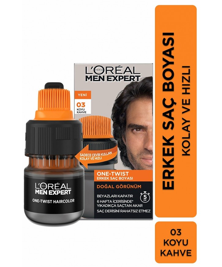 Loreal Men Expert One Twist Erkek Saç Boyası Koyu Kahve eczahanemden