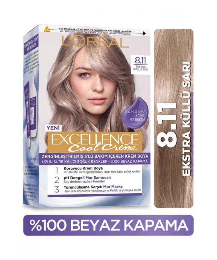 Loreal Excell Cool 8 11 Küllü Sarı eczahanemden