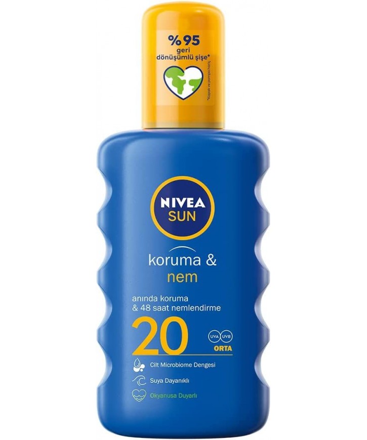 Nivea Koruma ve Nem Sprey Spf 50 200 Ml eczahanemden