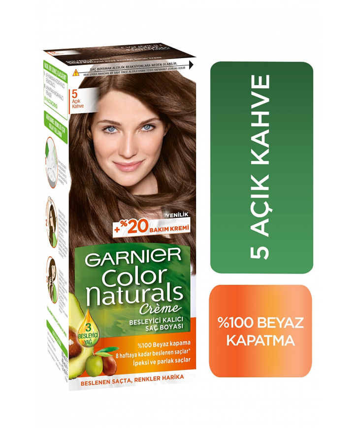 Garnıer Color Naturel Çarpıcı Renkler 5 0 Açık Kahve eczahanemden