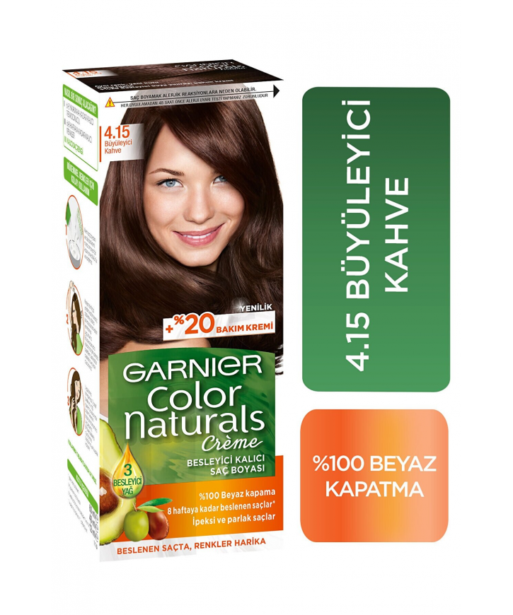 Garnıer Color Naturel 4 15 Frosty Dark Mah Saç Boyası eczahanemden