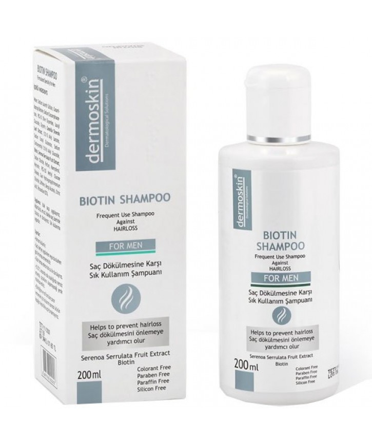 Dermoskin Biotin Shampoo For Men 200 ML Erkeklere Özel Dökülme Önleyici Şampuan eczahanemden