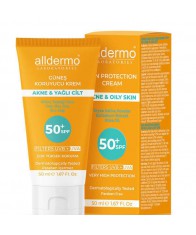 Alldermo Akneli Ciltler İçin Güneş Kremi SPF50 50 ML