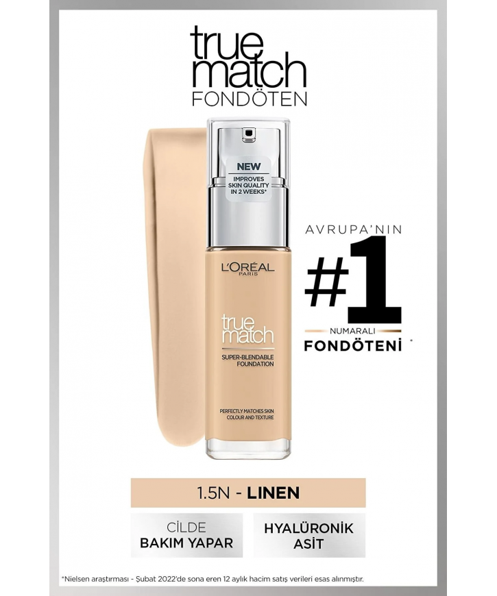 Loreal Paris True Match Fondoten No 1 5 N eczahanemden