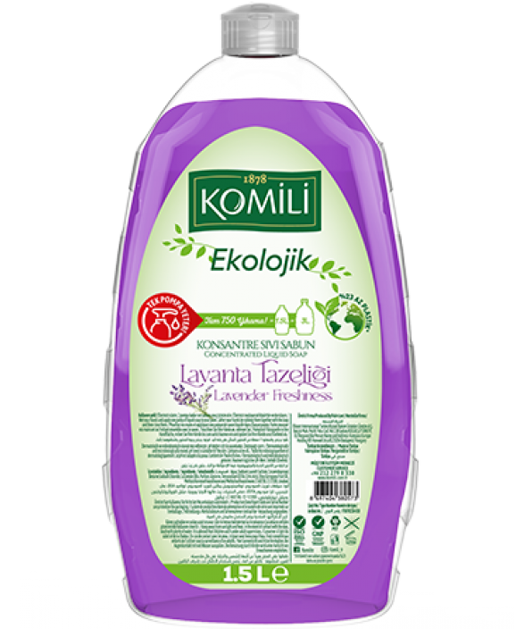 Komili Ekolojik Sıvı Sabun Lavanta Tazeliği 1.5ℓ
